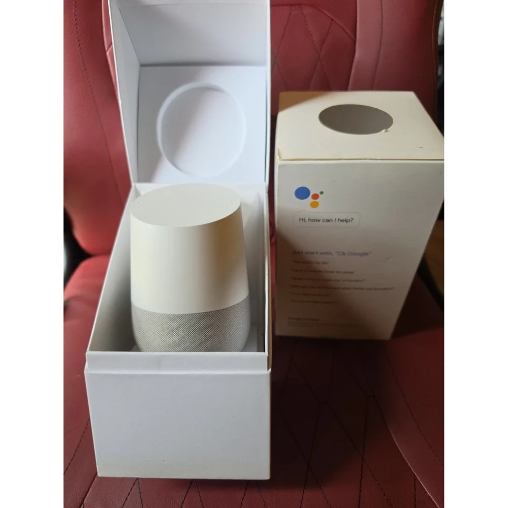 GOOGLE HOME VOICE ACTIVATED SPEAKER - IN BOX